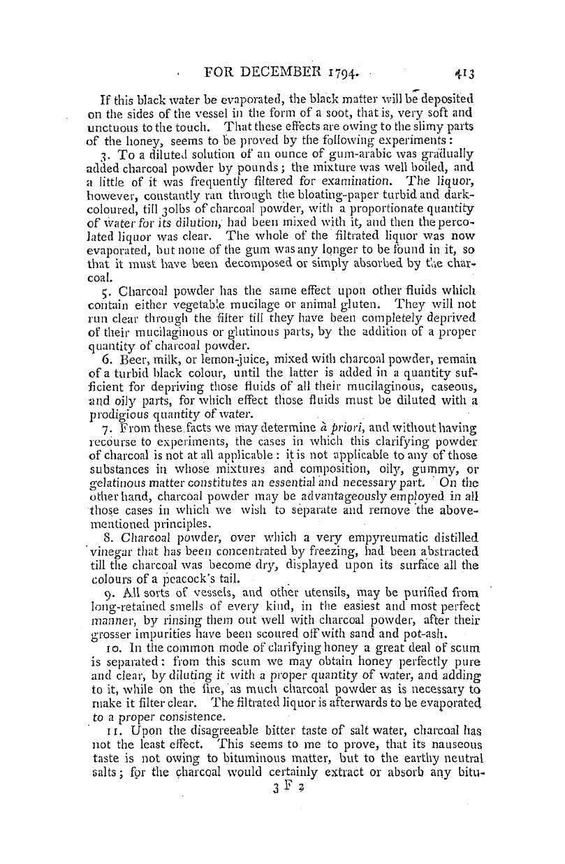 The Freemasons' Magazine: 1794-12-01 - Experiments Illustrating The Properties Of Charcoal.