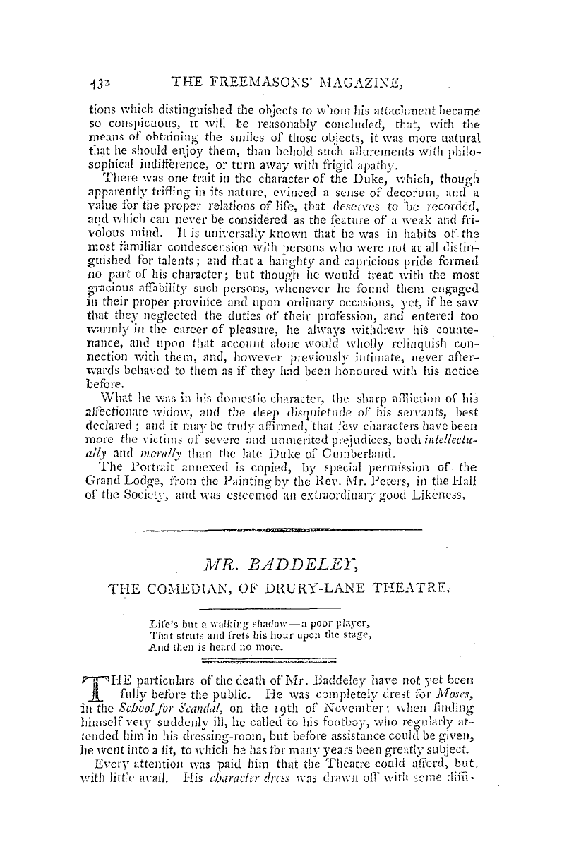 The Freemasons' Magazine: 1794-12-01 - Memoirs Of His Late Royal Highness Henry Frederic,