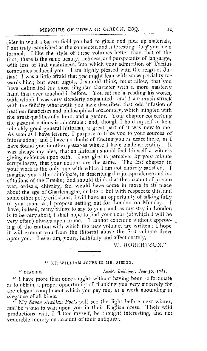 The Freemasons' Magazine: 1796-07-01 - Extracts From The Memoirs Of The Life And Writings Of Edward Gibbon, Esq.