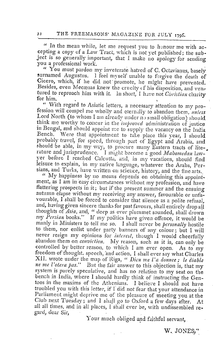 The Freemasons' Magazine: 1796-07-01 - Extracts From The Memoirs Of The Life And Writings Of Edward Gibbon, Esq.