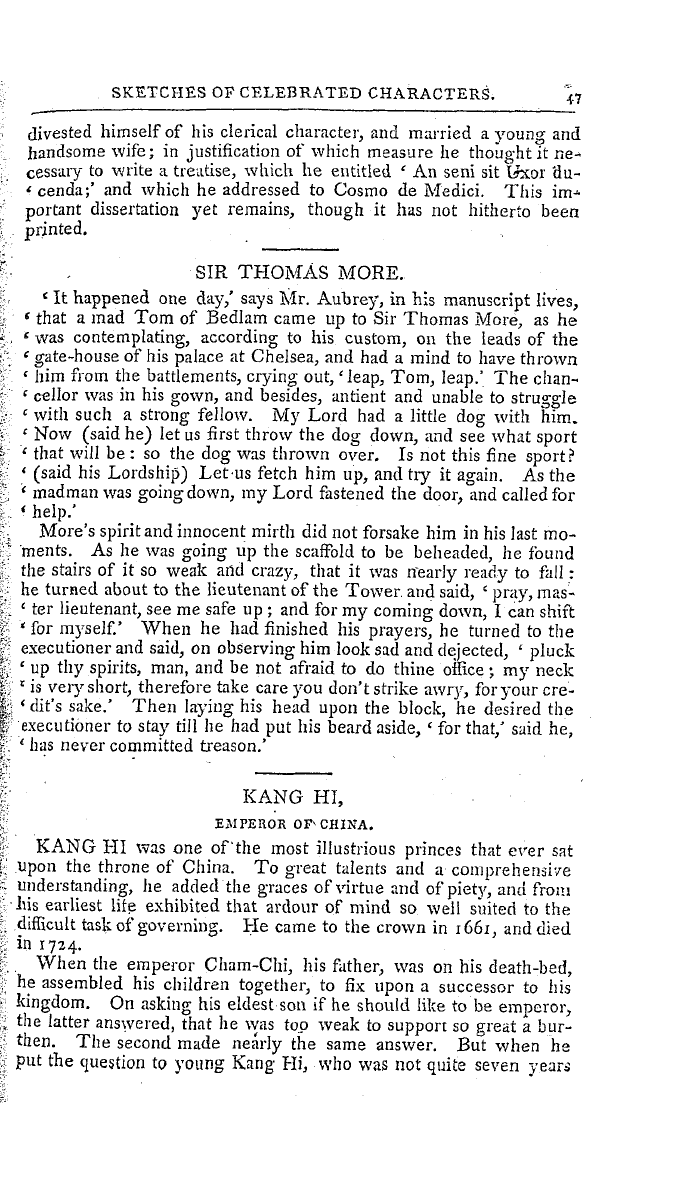 The Freemasons' Magazine: 1796-07-01 - Sketches Of Celebrated Characters.