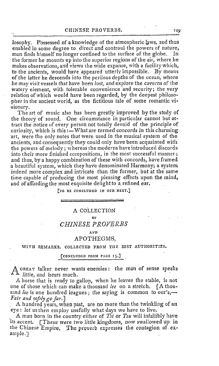 The Freemasons' Magazine: 1798-02-01 - A Collection Of Chinese Proverbs And Apothegms,