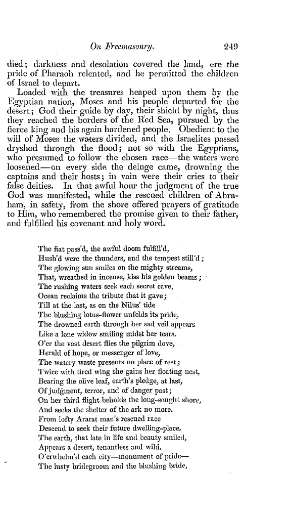 The Freemasons' Quarterly Review: 1834-10-01 - On Freemasonry.