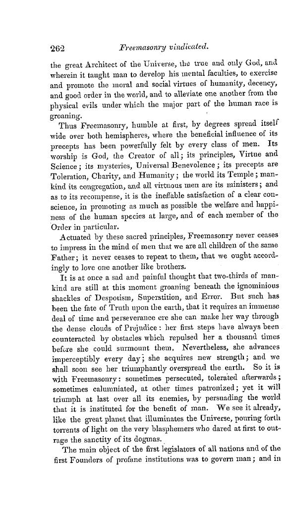 The Freemasons' Quarterly Review: 1834-10-01 - Freemasonry Vindicated,