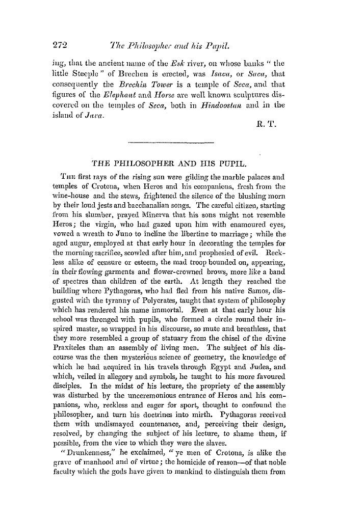 The Freemasons' Quarterly Review: 1834-10-01 - To The Editor Of The Freemasons' Review.