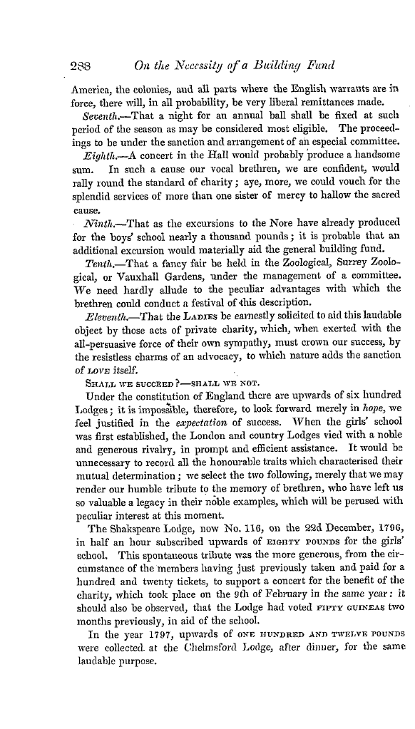 The Freemasons' Quarterly Review: 1834-10-01 - On The Necessity Of A Building Fund In Aid Of Masonic Asylums.