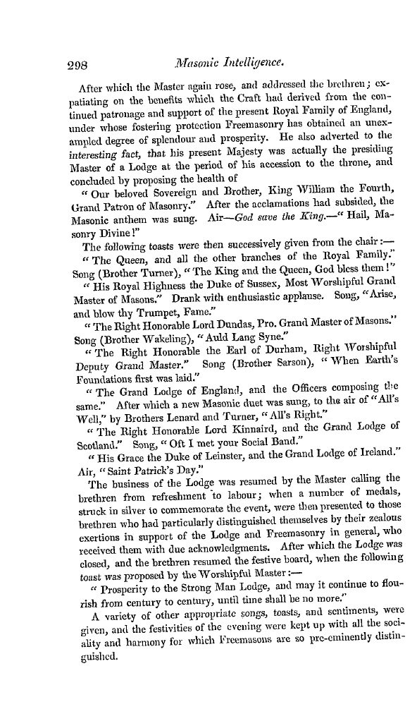 The Freemasons' Quarterly Review: 1834-10-01 - Masonic Intelligence.