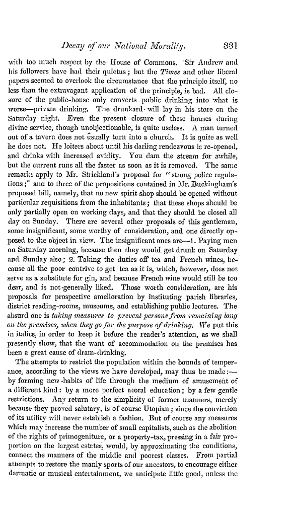 The Freemasons' Quarterly Review: 1834-10-01 - Or The Causes Of The Decay Of Our National Morality, And On Some Modern Schemes For Its Renovation.