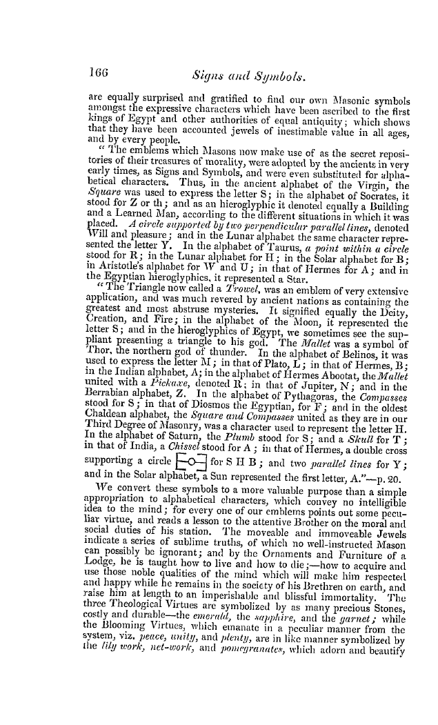 The Freemasons' Quarterly Review: 1837-06-30 - Signs And Symbols.'