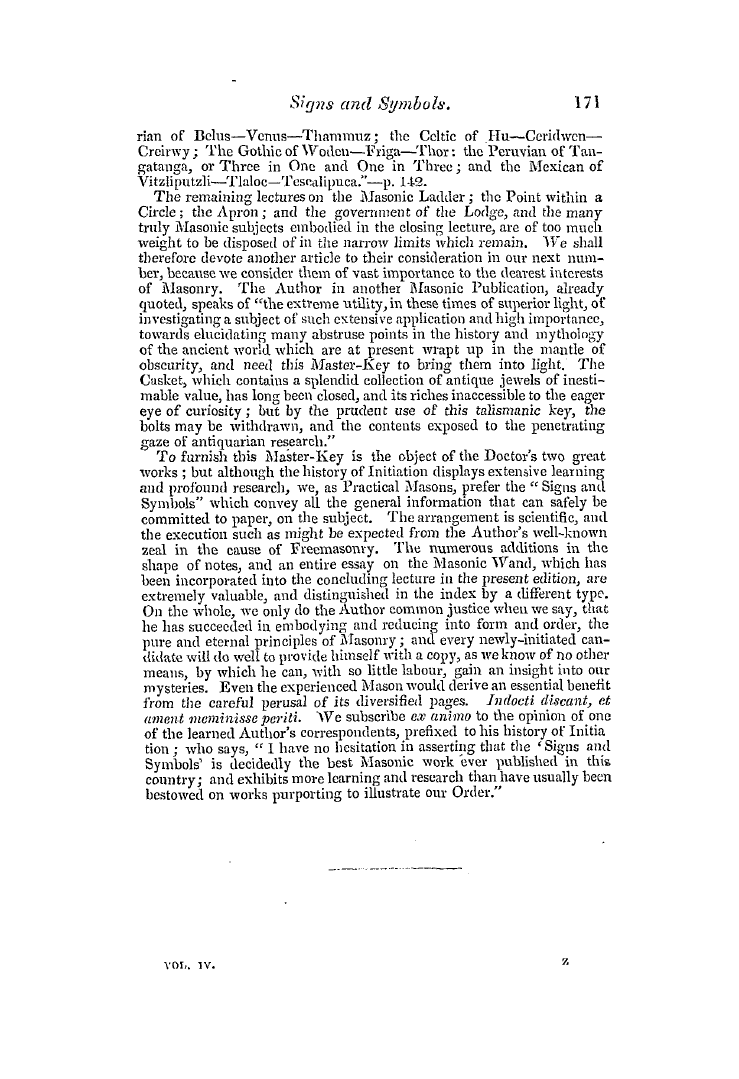 The Freemasons' Quarterly Review: 1837-06-30 - Signs And Symbols.'