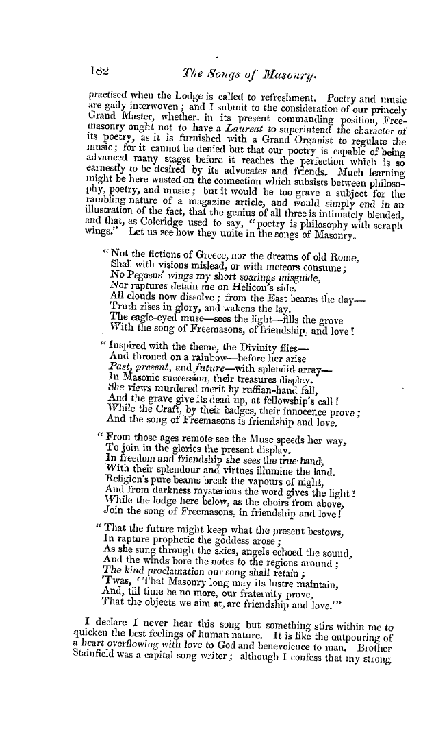 The Freemasons' Quarterly Review: 1837-06-30 - The Songs Of Masonry.