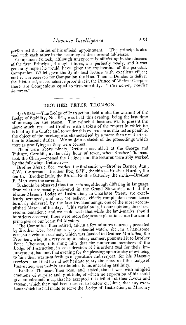 The Freemasons' Quarterly Review: 1837-06-30 - Board Of General Purposes.