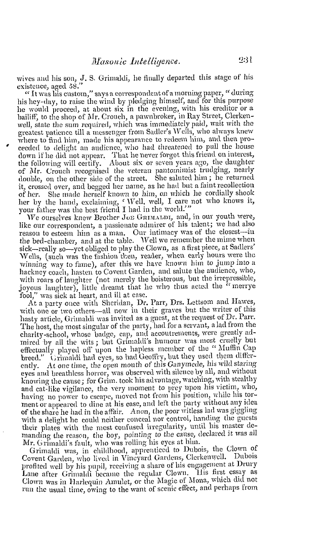 The Freemasons' Quarterly Review: 1837-06-30 - Obituary.