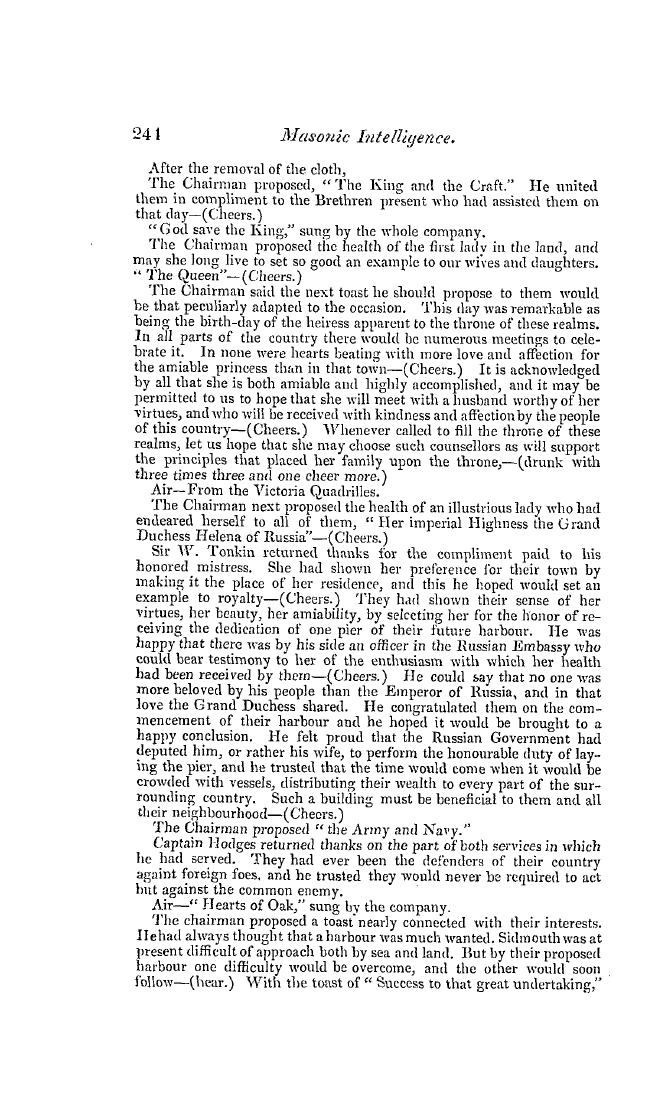 The Freemasons' Quarterly Review: 1837-06-30 - Provincial.