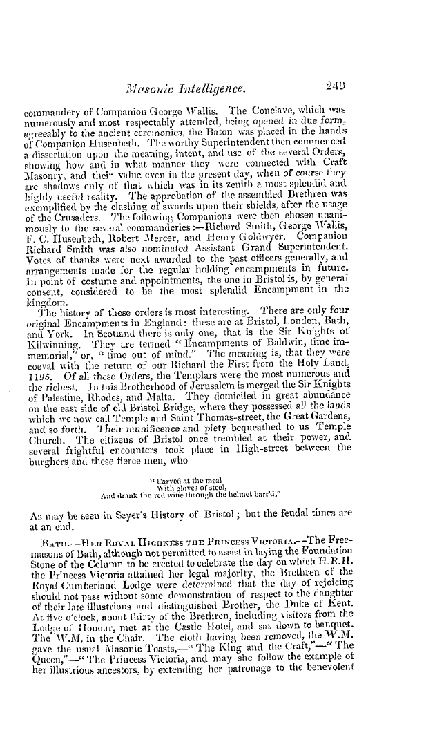 The Freemasons' Quarterly Review: 1837-06-30 - Provincial.