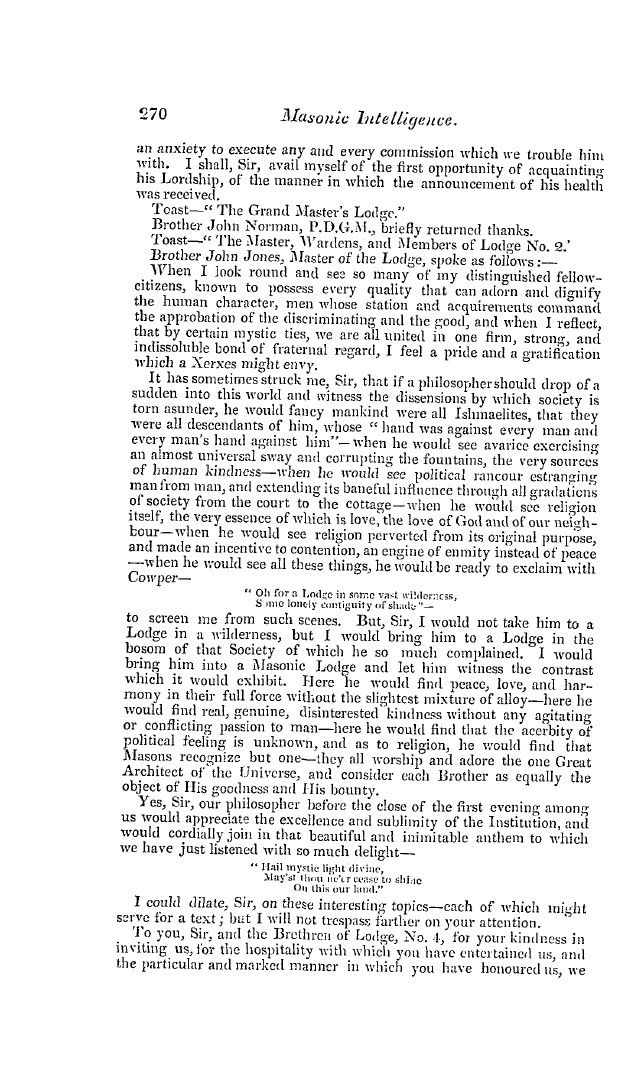 The Freemasons' Quarterly Review: 1837-06-30 - Ireland.