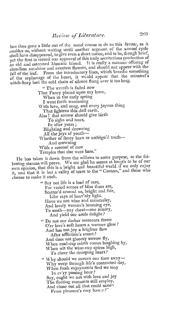 The Freemasons' Quarterly Review: 1837-06-30 - Review Of Literature.