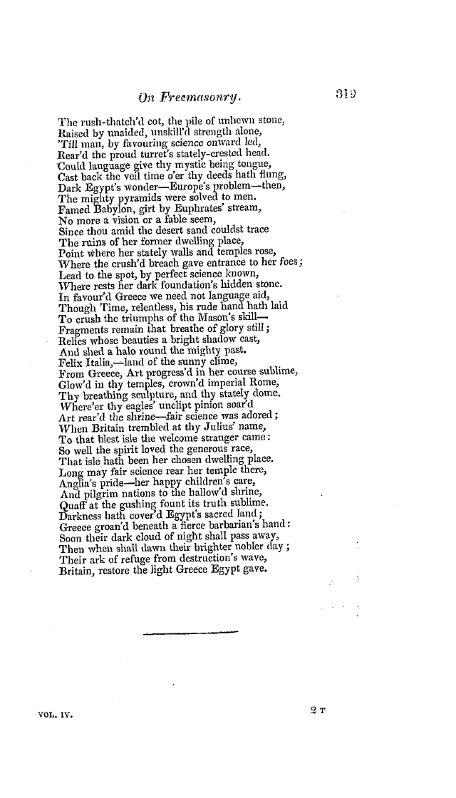 The Freemasons' Quarterly Review: 1837-09-30 - On Freemasonry.