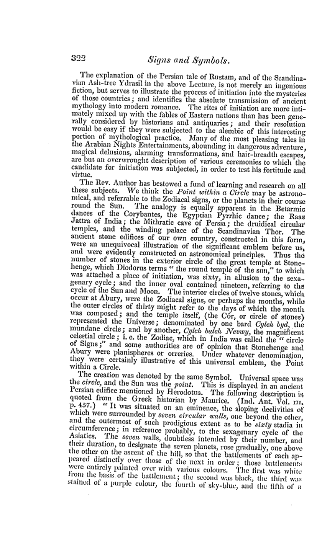 The Freemasons' Quarterly Review: 1837-09-30 - Signs And Symbols.*