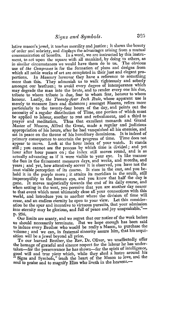 The Freemasons' Quarterly Review: 1837-09-30 - Signs And Symbols.*