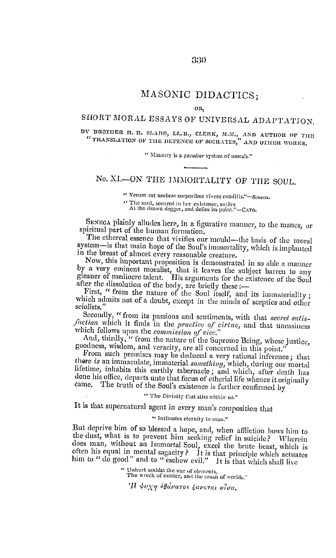 The Freemasons' Quarterly Review: 1837-09-30 - Masonic Didactics;