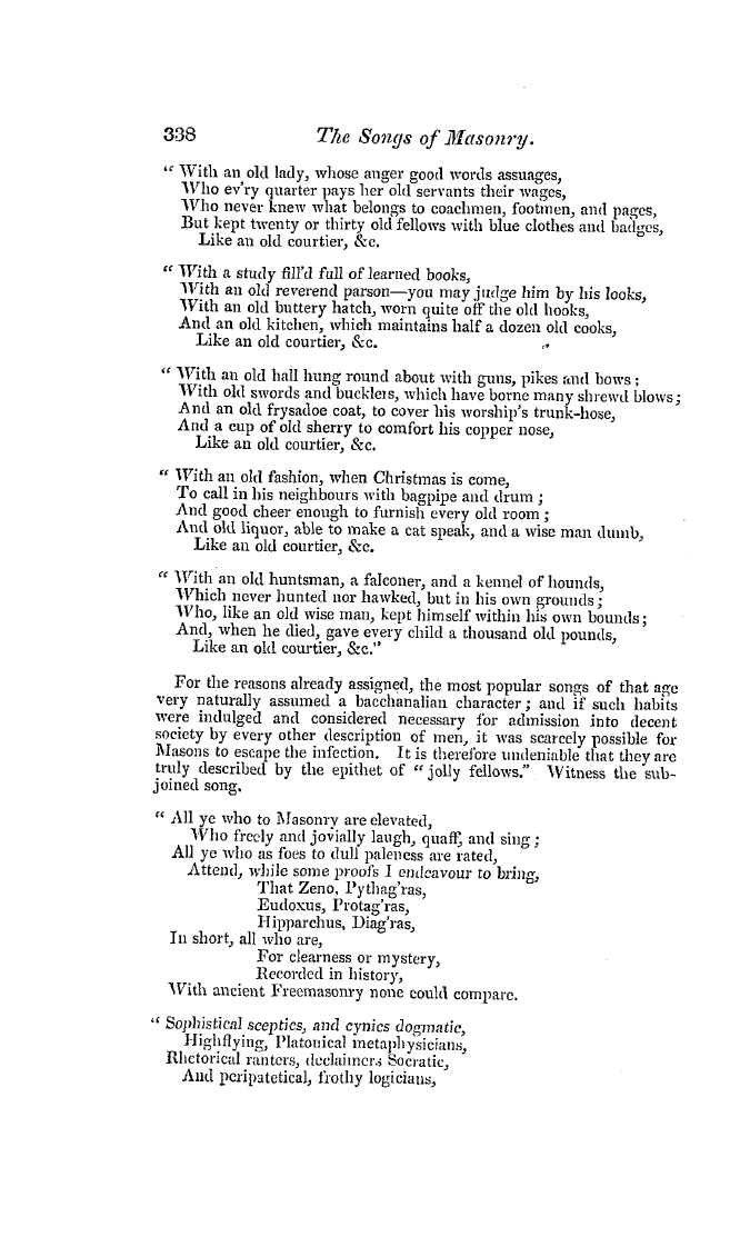 The Freemasons' Quarterly Review: 1837-09-30 - The Songs Of Masonry.