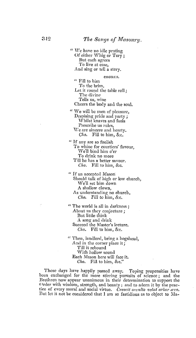 The Freemasons' Quarterly Review: 1837-09-30 - The Songs Of Masonry.