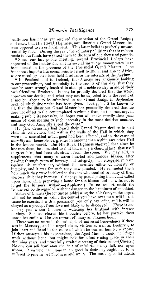 The Freemasons' Quarterly Review: 1837-09-30 - Asylum For Aged And Decayed Freemasons.*