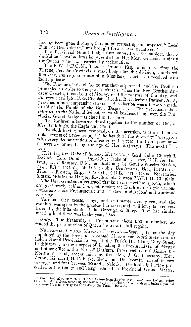 The Freemasons' Quarterly Review: 1837-09-30 - Provincial.