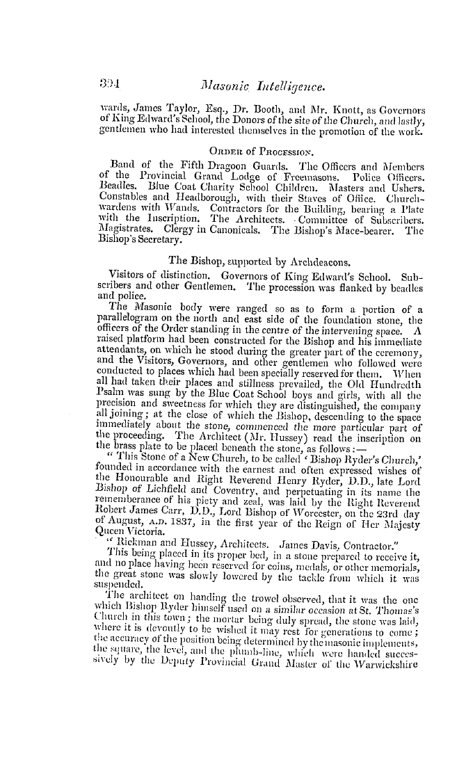 The Freemasons' Quarterly Review: 1837-09-30 - Provincial.