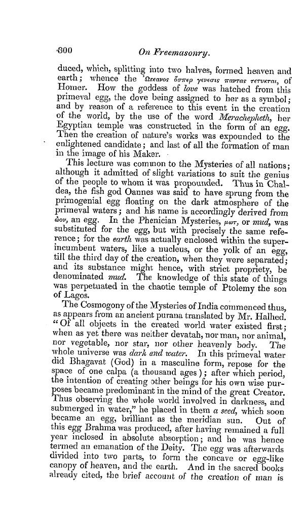 The Freemasons' Quarterly Review: 1838-09-29 - On Freemasonry. The Spurious Freemasonry Of Ancient Times,