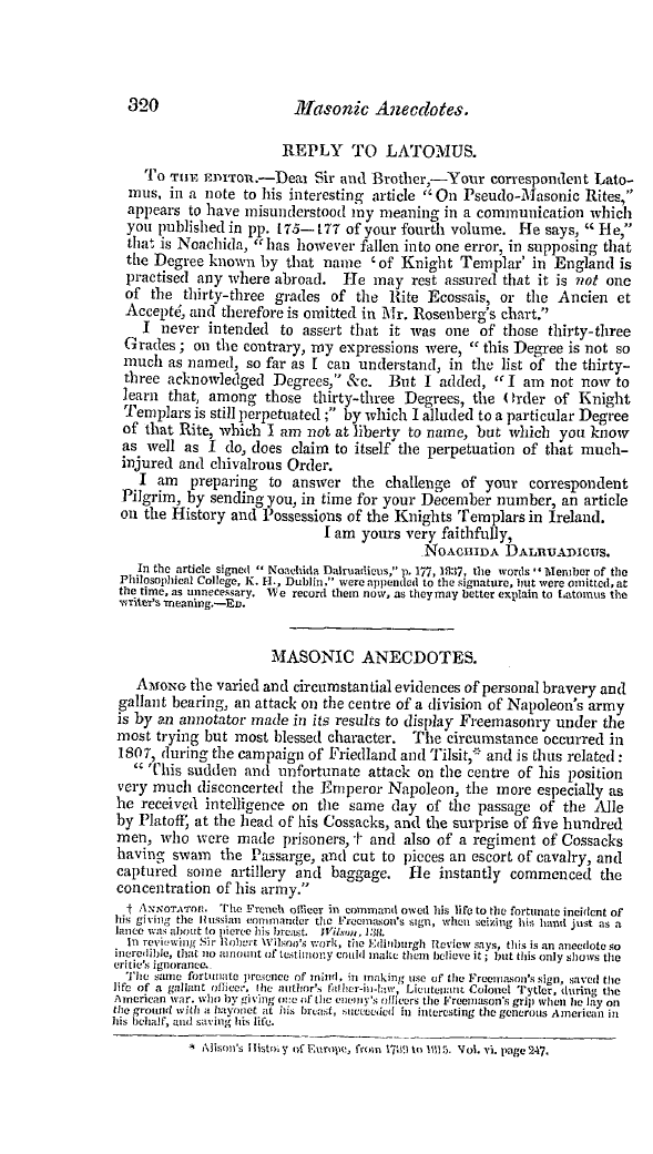 The Freemasons' Quarterly Review: 1838-09-29: 38