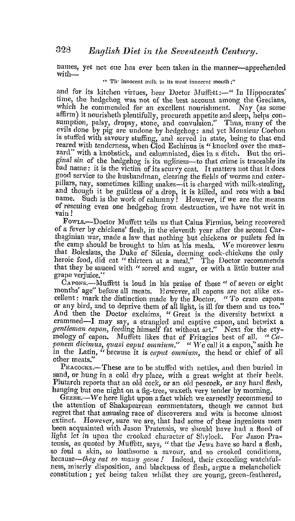 The Freemasons' Quarterly Review: 1838-09-29 - English Diet In The Seventeenth Century.