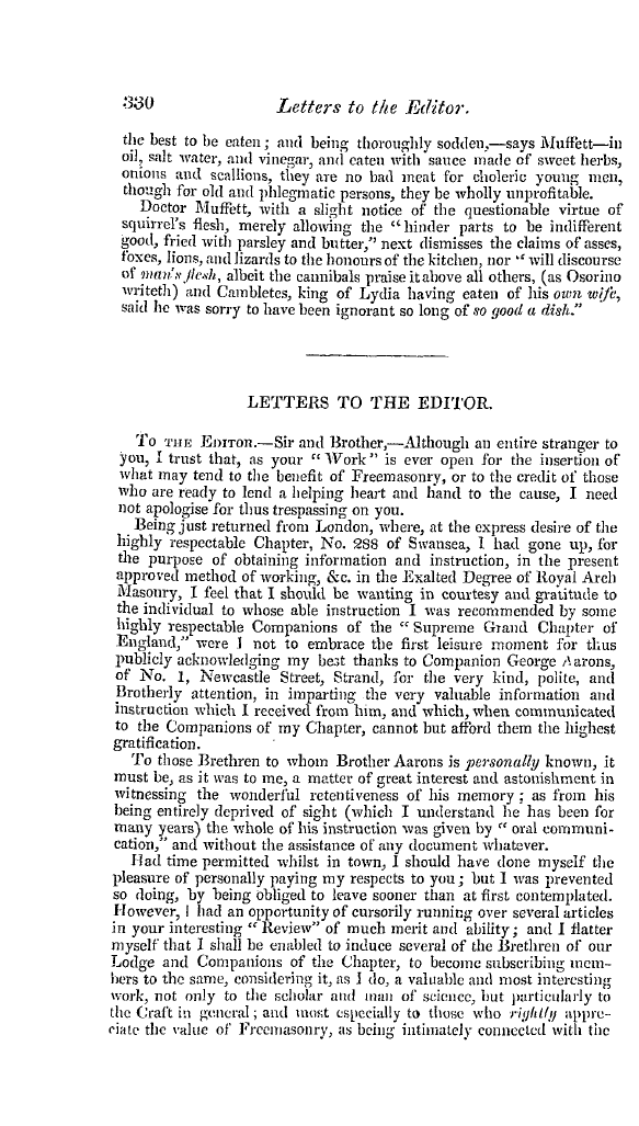 The Freemasons' Quarterly Review: 1838-09-29 - English Diet In The Seventeenth Century.