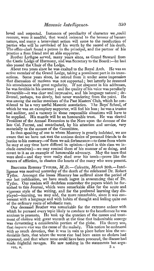 The Freemasons' Quarterly Review: 1838-09-29 - Obituary.