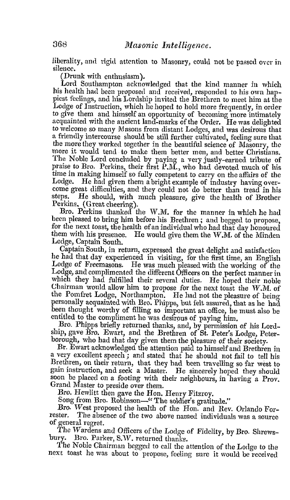 The Freemasons' Quarterly Review: 1838-09-29 - Provincial.