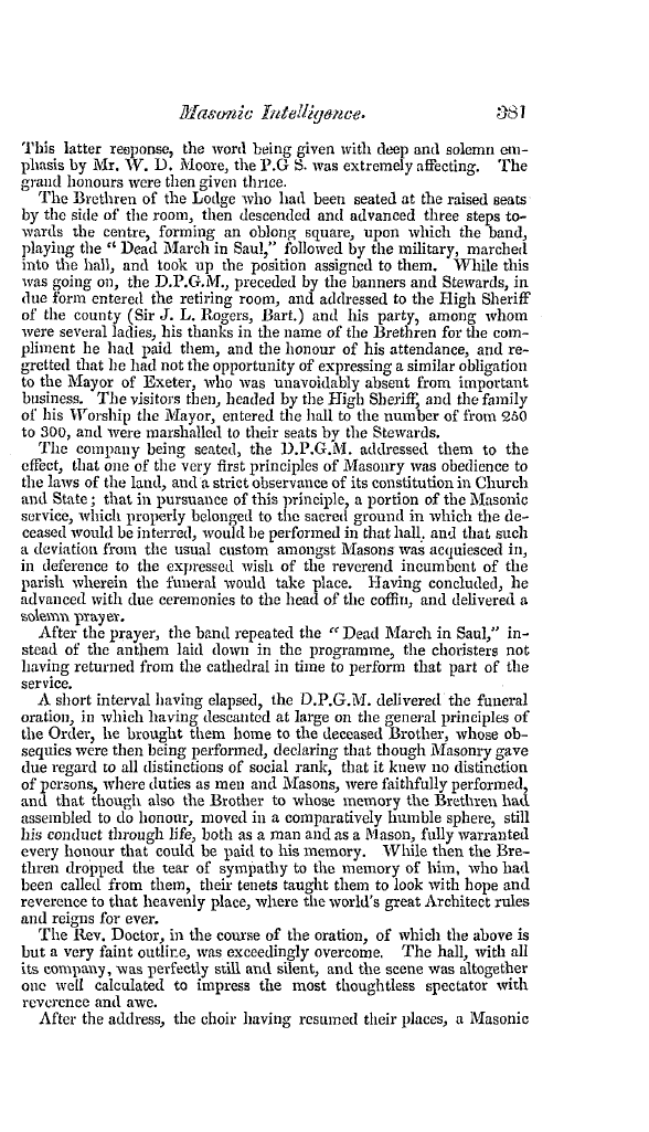 The Freemasons' Quarterly Review: 1838-09-29 - Provincial.