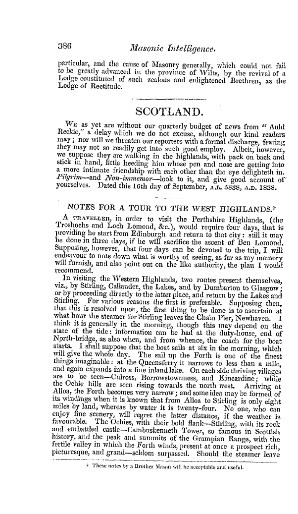 The Freemasons' Quarterly Review: 1838-09-29: 104