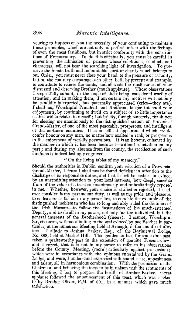 The Freemasons' Quarterly Review: 1838-09-29: 116