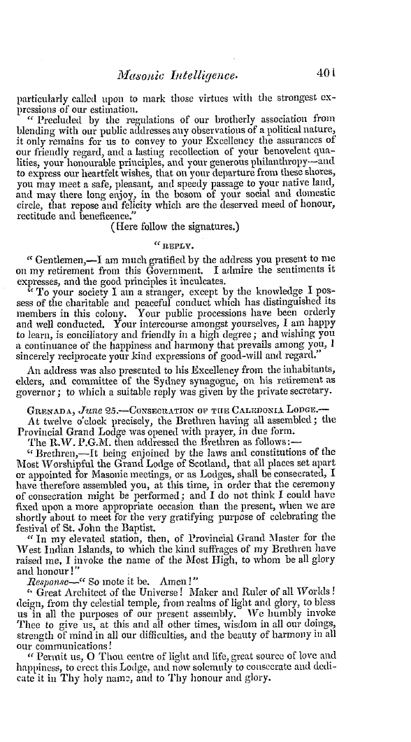 The Freemasons' Quarterly Review: 1838-09-29 - Foreign.