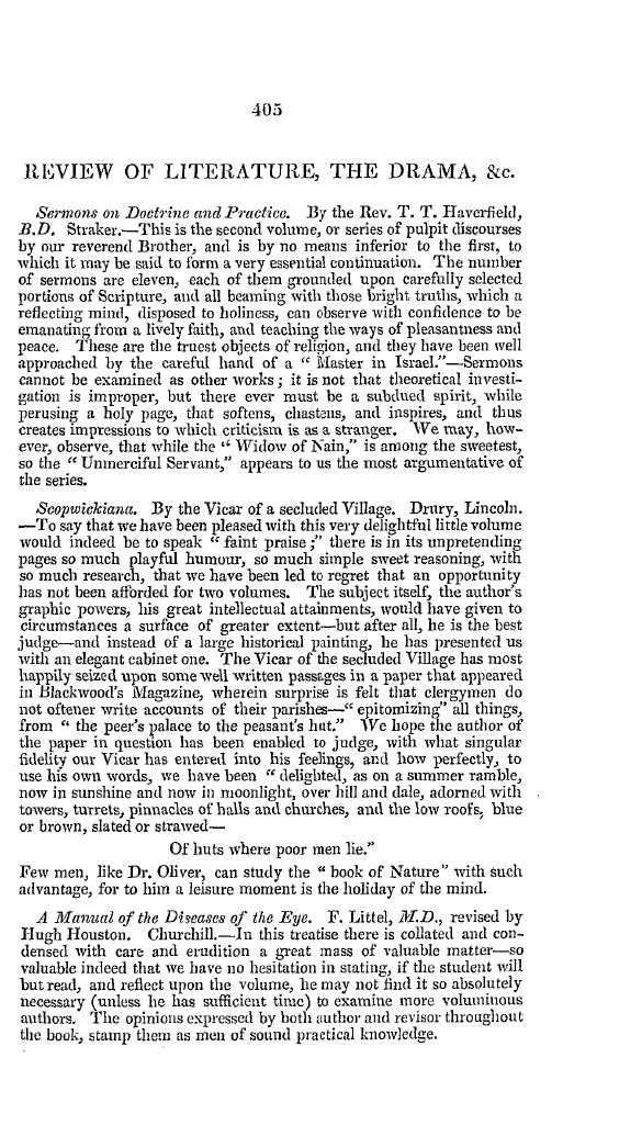 The Freemasons' Quarterly Review: 1838-09-29 - Review Of Literature The Drama. &C.