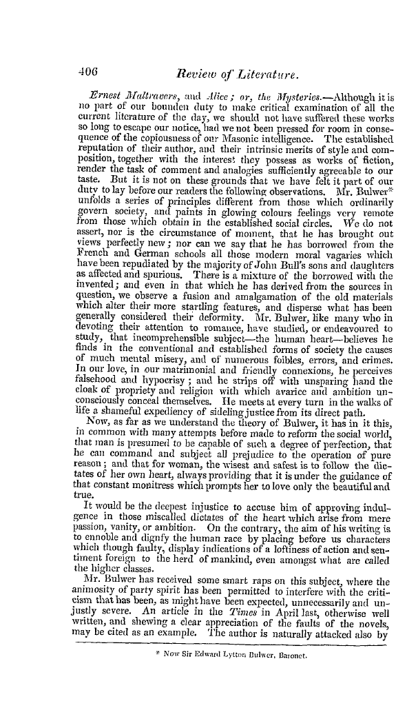 The Freemasons' Quarterly Review: 1838-09-29 - Review Of Literature The Drama. &C.