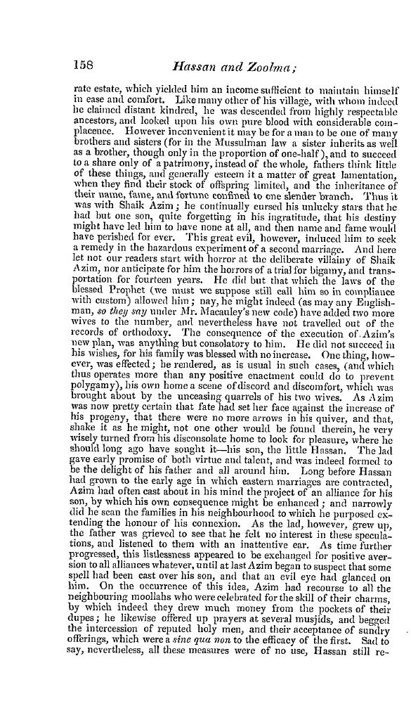 The Freemasons' Quarterly Review: 1839-06-29 - Hassan And Zoolma;