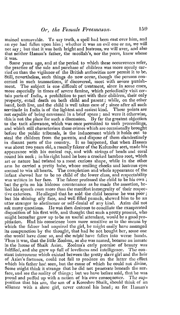 The Freemasons' Quarterly Review: 1839-06-29 - Hassan And Zoolma;