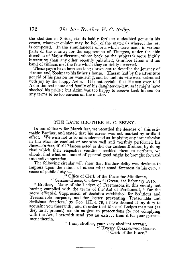 The Freemasons' Quarterly Review: 1839-06-29 - Hassan And Zoolma;