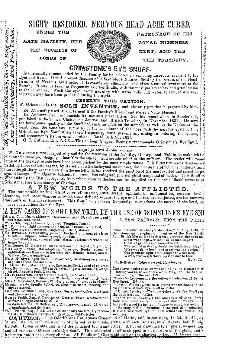 The Freemasons' Quarterly Review: 1839-12-31 - Ad16900