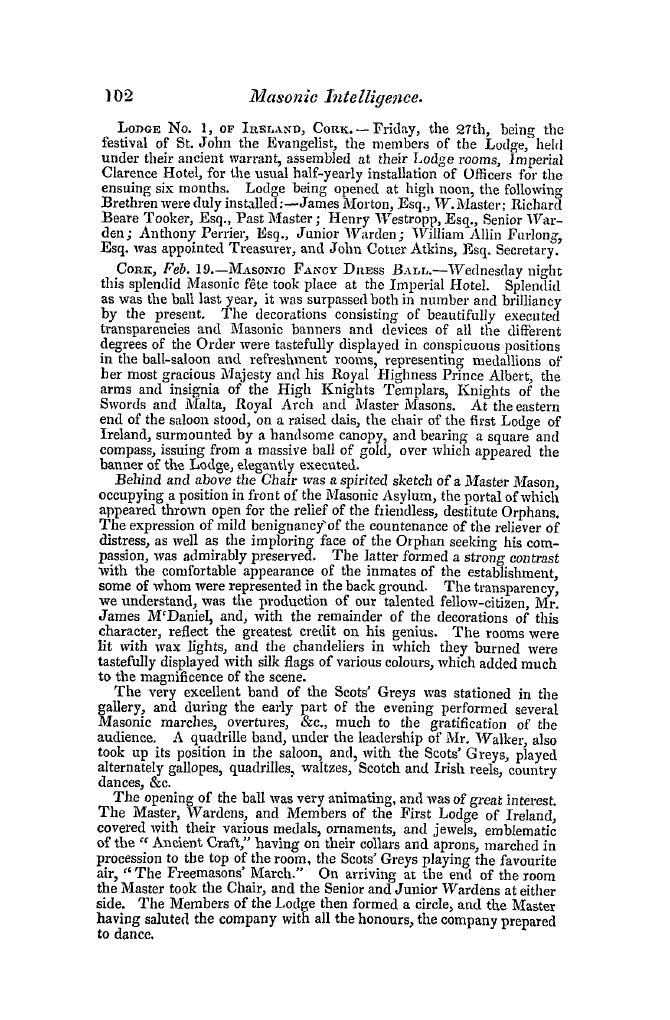 The Freemasons' Quarterly Review: 1840-03-31 - To His Royal Highness The Prince Albert , K.G.