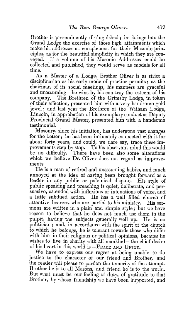 The Freemasons' Quarterly Review: 1840-12-31 - The Reverend George Oliver, D.D.,