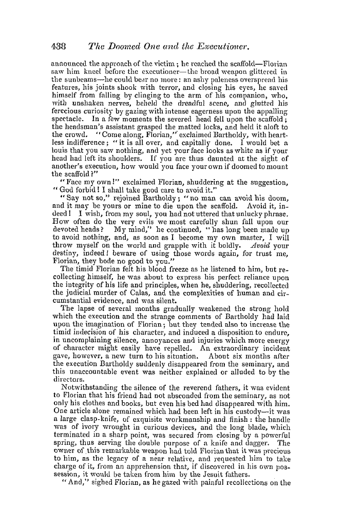 The Freemasons' Quarterly Review: 1840-12-31 - The Doomed One And The Executioner.