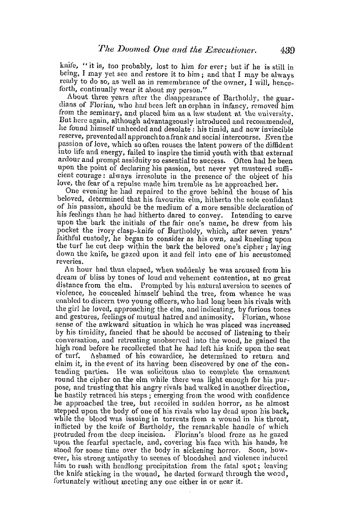 The Freemasons' Quarterly Review: 1840-12-31 - The Doomed One And The Executioner.